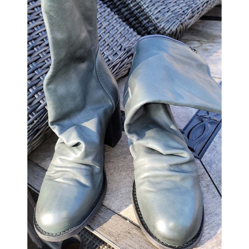 Free People × Elle Block Heel Boots Dark Gray - Picture 15 of 15